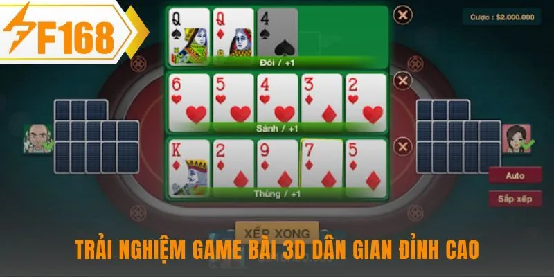 Game bài F168 hội tụ game dân gian và công nghệ 3D hàng đầu