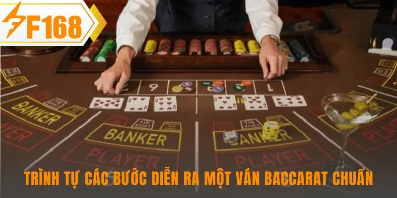 Một ván Baccarat gồm các bước từ cược đến trả thưởng